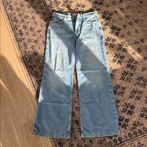 Free People Denim Blue Wide Leg Jeans